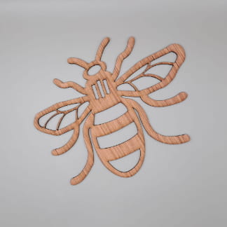 Laser Cut Wooden Bee Shape For Crafts Free Vector