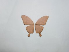 Laser Cut Butterfly Wings Shape Wood Craft Cutout Free Vector