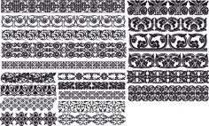 Fancy Floral Borders Free Vector