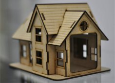 Laser Cut Wooden Toy House Template DXF File