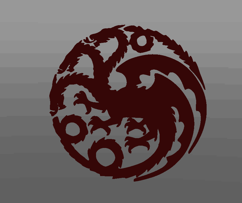 Game of Thrones Targaryen logo stl file Free Download - 3axis.co