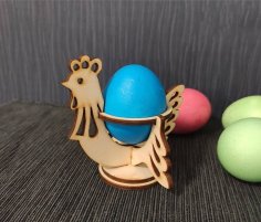 Laser Cut Chicken Egg Stand Free Vector