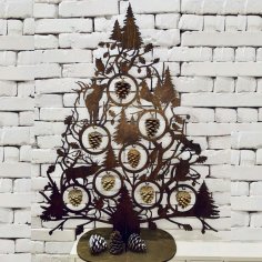 Laser Cut Winter Home Decor Christmas Tree Free Vector