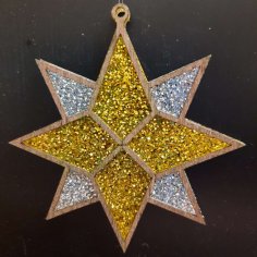 Laser Cut Christmas Star SVG File