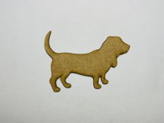 Laser Cut Basset Hound Shape Wood Cutout Free Vector