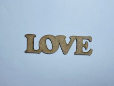 Laser Cut Wood Love Cutout For Crafts Free Vector