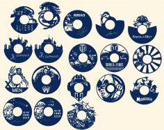 Laser Cut Wall Clock Templates Collection Free Vector