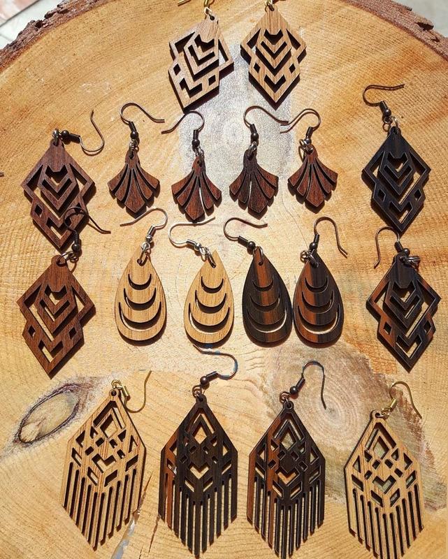 Chevron Wood Pendant Necklace – Davidson Workshop