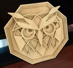 Laser Cut Layered Owl Wall Decor Free Vector