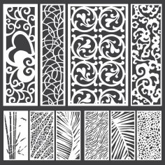 CNC Decorative Pattern Jali Design Interior Element Laser Cut DXF File