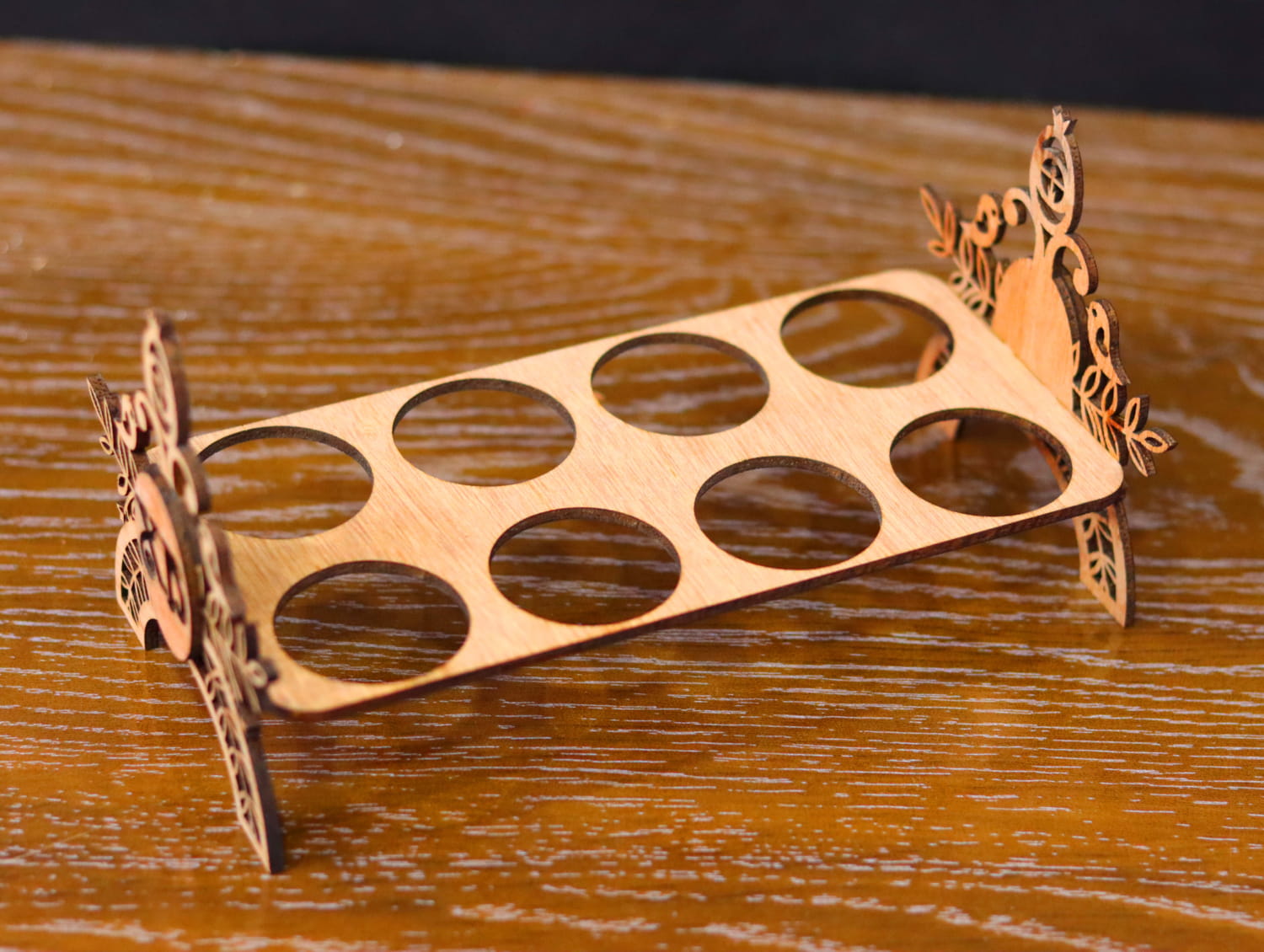 Laser Cut Wooden Egg Holder 3mm SVG DXF CDR AI PDF Free Download - 3axis.co - 3D model önizlemesi