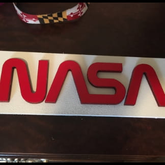 Laser Cut NASA Worm Logo SVG File