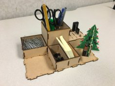 Laser Cut Modular Desk Organizer