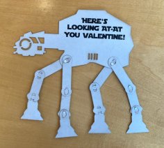 Laser Cut Articulated AT-AT Card DXF File