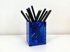 Laser Cut Pen Holder DXF File