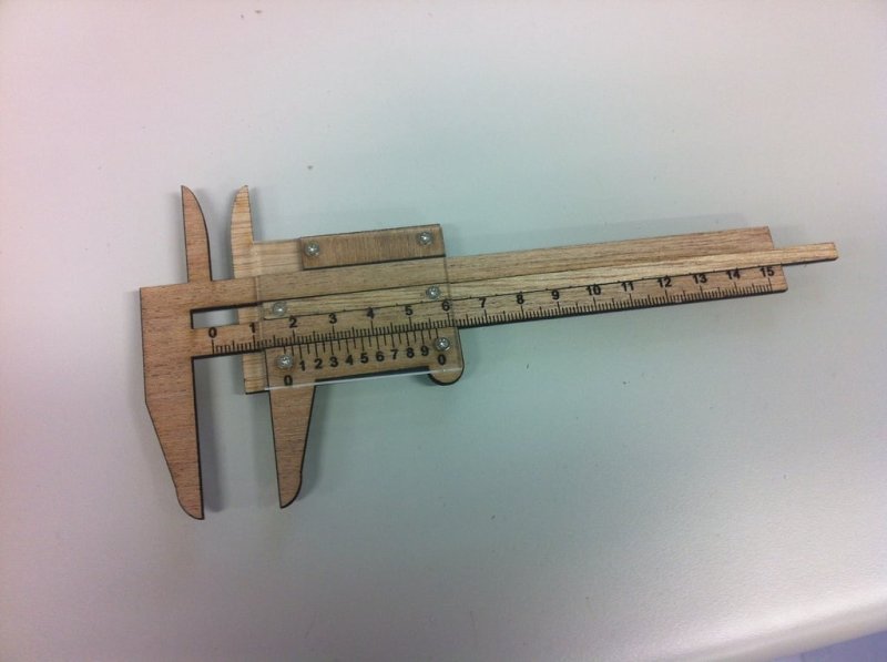 Laser Cut Vernier SVG File Free Download - 3axis.co - 3D model önizlemesi