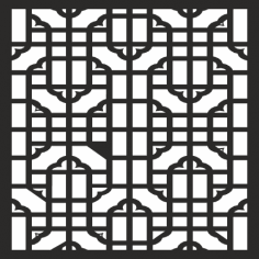Geometric Square Jali Design Free Vector