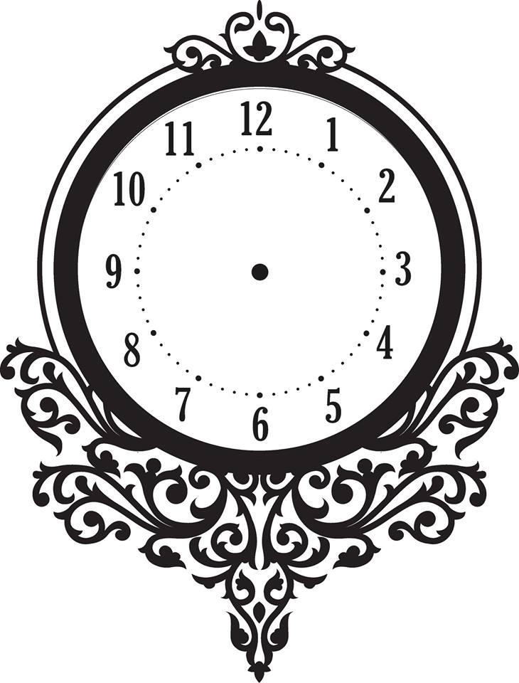 Floral Clock Vector Art jpg Image Free Download - 3axis.co