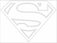 Superman Logo dxf File