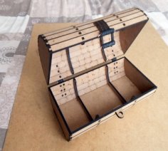 Wooden Box, Chest Trunk CNC Laser Cut Plywood PDF File