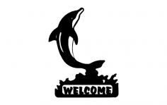 Dolphin Welcome dxf File
