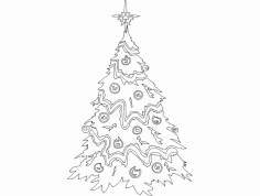 Festive Things Christmas Tree dxf File