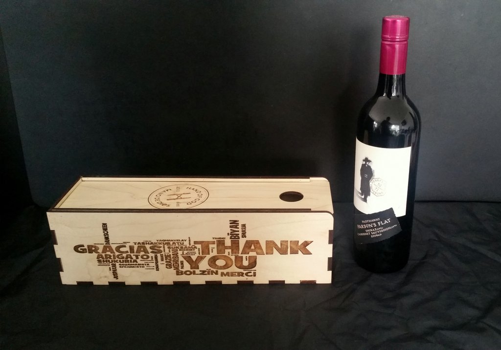 Download Wine Gift Box dxf File Free Download - 3axis.co