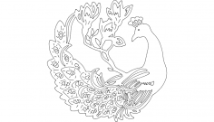 Work Peacock dxf File