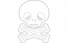 Skull Outline dxf File