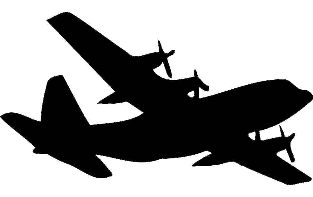 C-130 Silhouette dxf File Free Download - 3axis.co