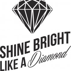 Shine Bright Like A Diamond Sticker vector Free Vector