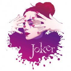 Vector women Joker illustration Free Vector