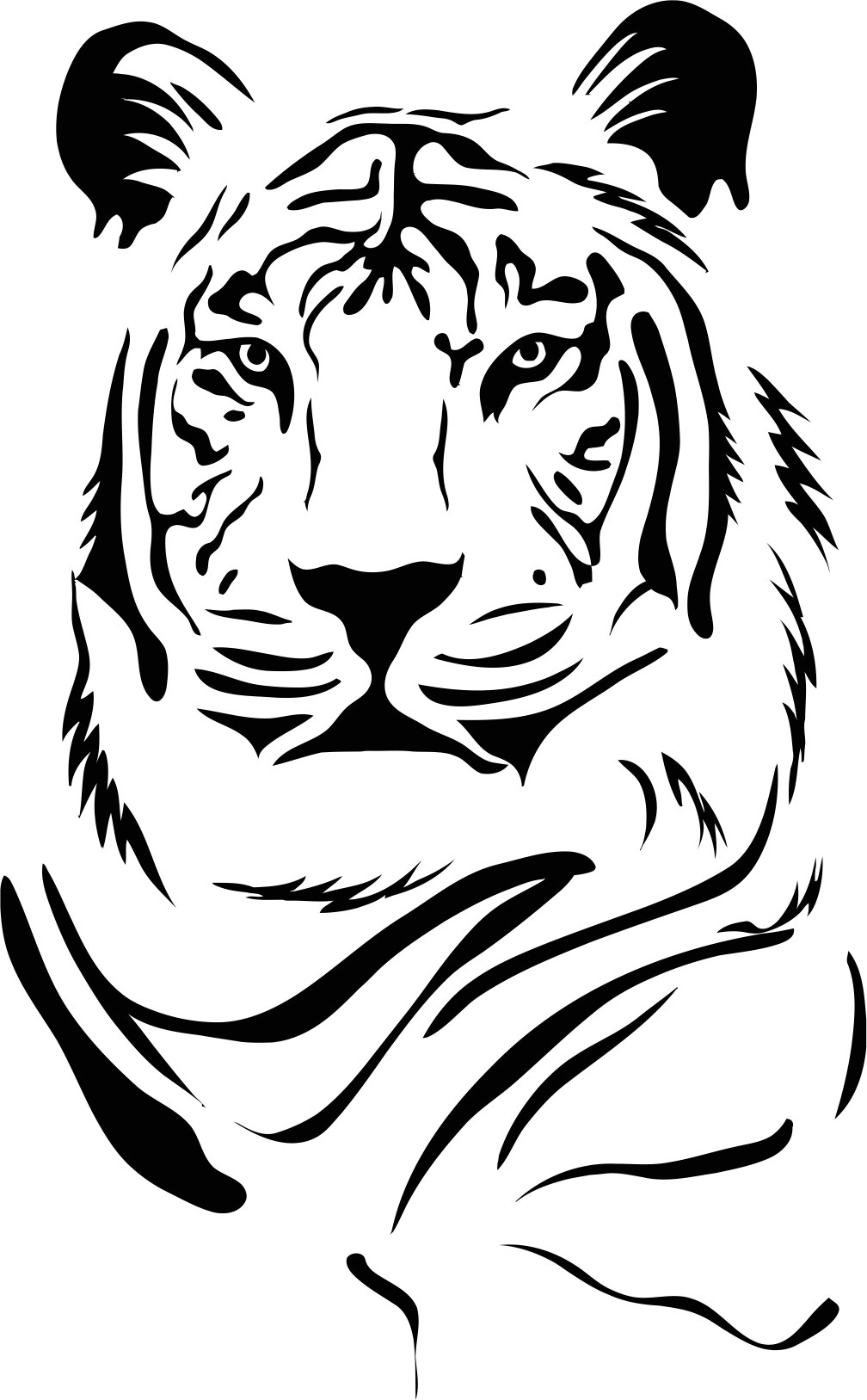 Tiger Stencil Free Vector cdr Download 3axis.co