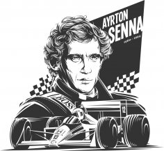 Ayrton Senna Vector Free Vector