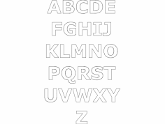 Alphabet gimp dxf File