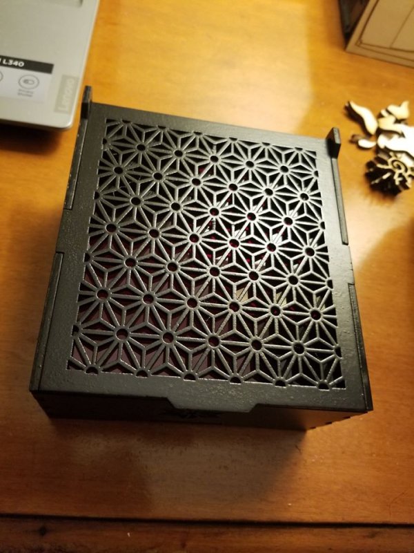 Laser Cut Wood Gift Box SVG File Free Download - 3axis.co - 3D model önizlemesi