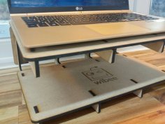 Laser Cut Cantilever Laptop Stand SVG File