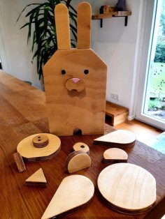 Laser Cut Animal Puzzle For Toddlers DXF File