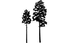Aspen Tree Vector dxf File