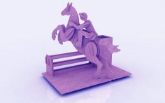 Horse Riding Pen Holder Stand 3mm Free Vector
