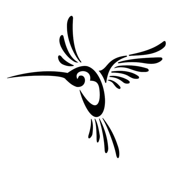 Hummingbird Tattoo Vector Art Icons and Graphics for Free Download