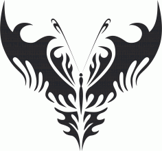 Tribal Butterfly Vector Art 24 DXF File