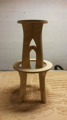 Backless Bar Stool CNC Router Laser Cut Plans Free Vector