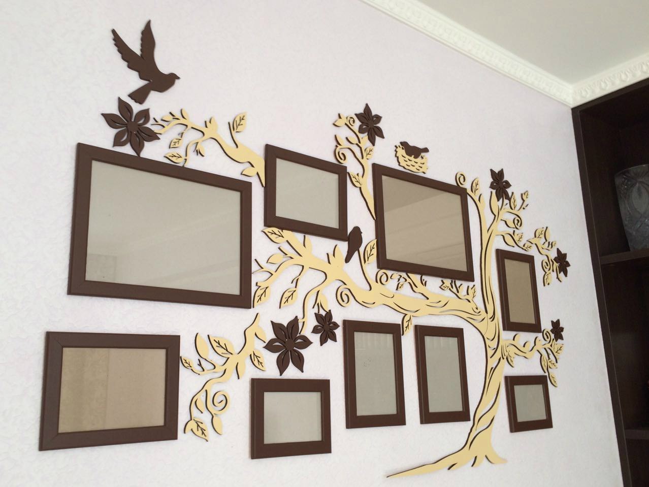 Laser Cut Family Tree Photo Frames Free Vector cdr Download 3axis.co