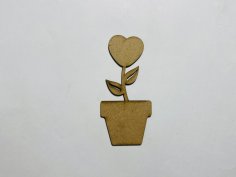 Laser Cut Flower Pot Shape Unfinished Wood Flower Pot Cutout Free Vector