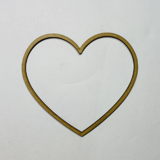 Laser Cut Heart Cutout Unfinished Wood Shape Craft Free Vector