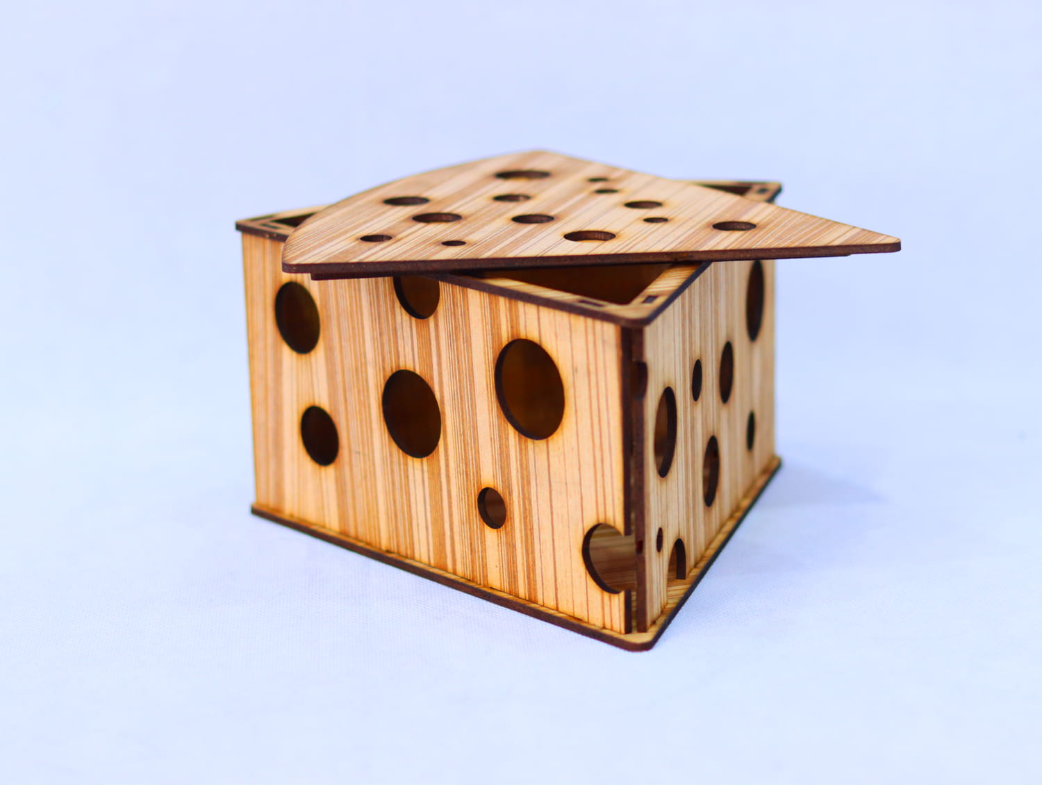 Laser Cut Cheese Shape Box 3mm SVG DXF CDR AI PDF Free Download - 3axis.co