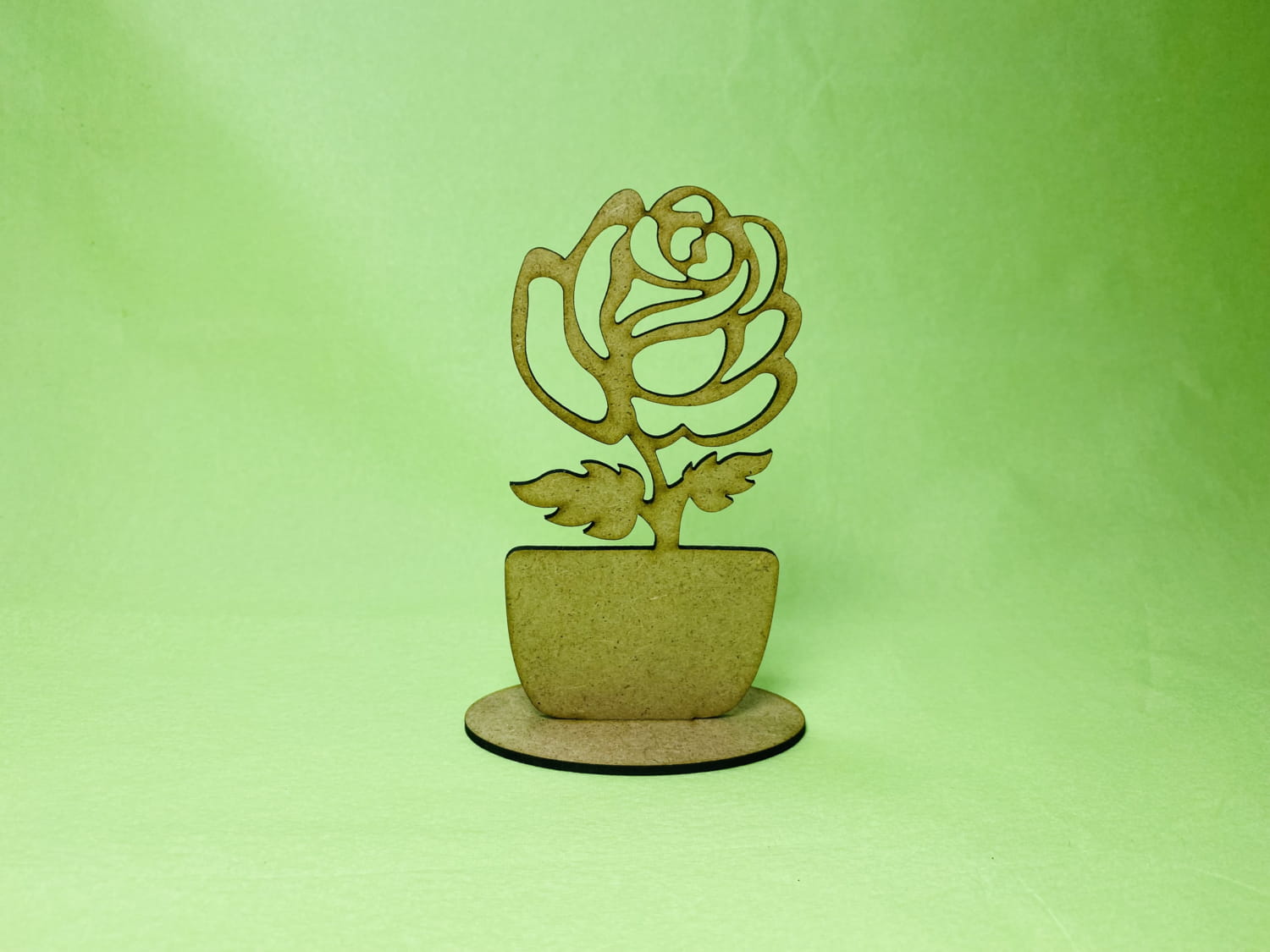 Laser Cut Wooden Rose With Stand SVG DXF CDR AI PDF Free Download ...