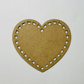 Laser Cut Heart Shape Wood Cutout Free Vector