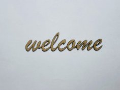 Laser Cut Wooden Welcome Cutout Wood Welcome Shape Free Vector